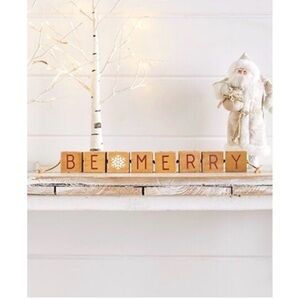 4 in 1 Seasonal Wooden Block Chain Decoration with Individual Letters & graphics